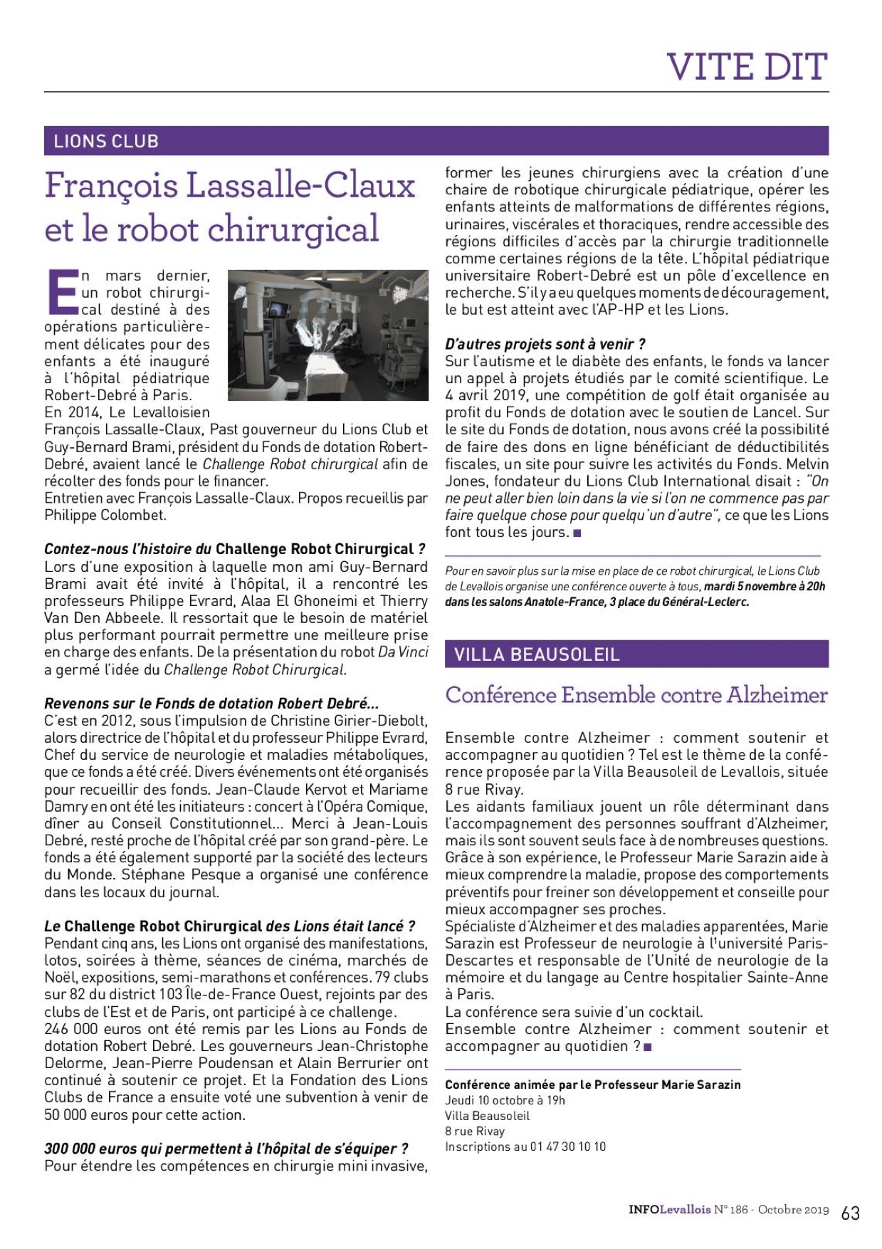 Robot Chirurgical article